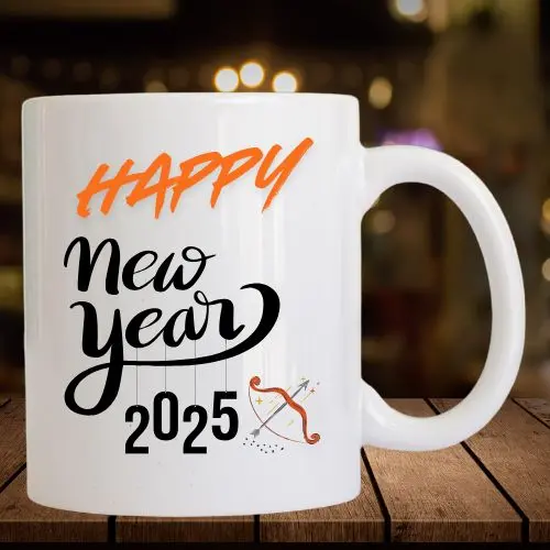 Celebrate the dawn of 2025 with our delightful "Happy New Year 2025" coffee mug!  #2